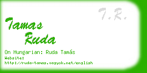 tamas ruda business card