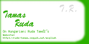 tamas ruda business card